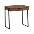 Bureau moderne en bois avec tiroir et structure métallique