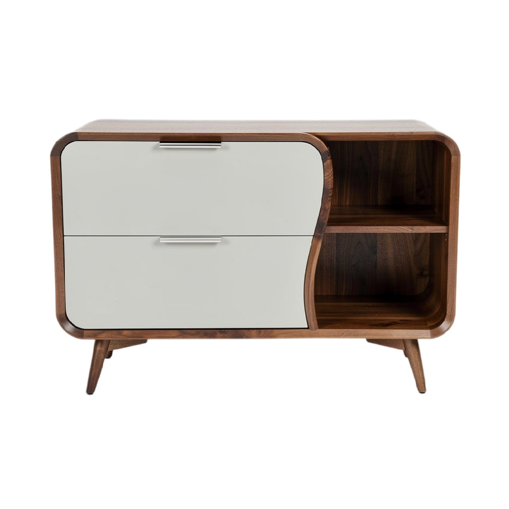 Meuble de rangement moderne avec tiroirs et étagère